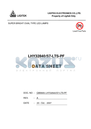 LHY32840-S7-LTS-PF datasheet - SUPER BRIGHT OVAL TYPE LED LAMPS