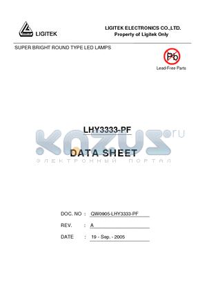 LHY3333-PF datasheet - SUPER BRIGHT ROUND TYPE LED LAMPS