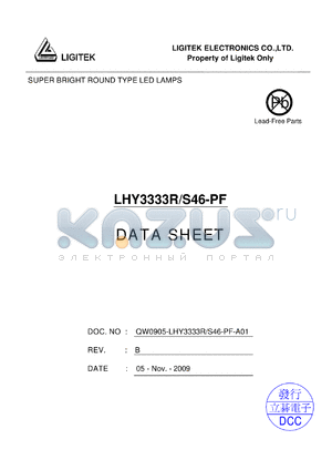 LHY3333R-S46-PF datasheet - SUPER BRIGHT ROUND TYPE LED LAMPS