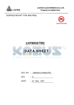 LHY9033/TR2 datasheet - SURFACE MOUNT TYPE AND REEL