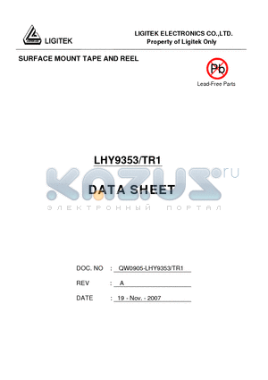 LHY9353-TR1 datasheet - SURFACE MOUNT TAPE AND REEL