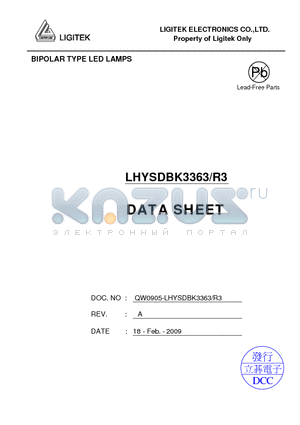 LHYSDBK3363-R3 datasheet - BIPOLAR TYPE LED LAMPS