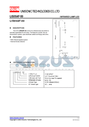 LIS05AF-50 datasheet - I NFRARED LAMP LED