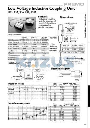LICU30A datasheet - Low Voltage Capacitive Coupling Unit