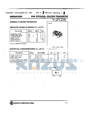 MMBA812M7 datasheet - PNP (GENERAL PURPOSE TRANSISTOR)