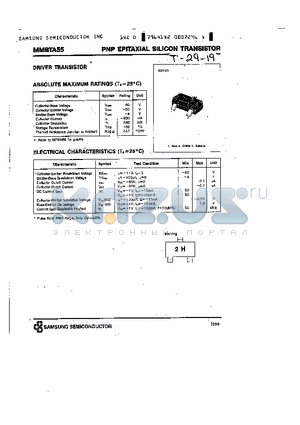 MMBTA55 datasheet - PNP (DRIVER TRANSISTOR)