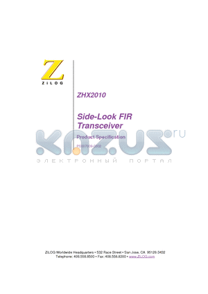 ZHX2010 datasheet - Side-Look FIR Transceiver
