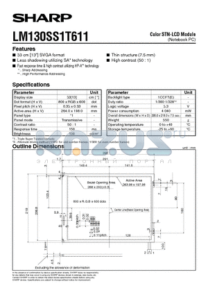 LM130SS1T611 datasheet - Color STN-LCD Module