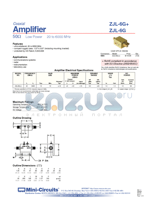 ZJL-6G datasheet - Amplifier