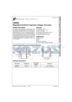 LM2686 datasheet - Regulated Switched Capacitor Voltage Converter