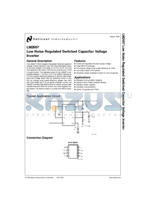 LM2687MMX datasheet - Low Noise Regulated Switched Capacitor Voltage