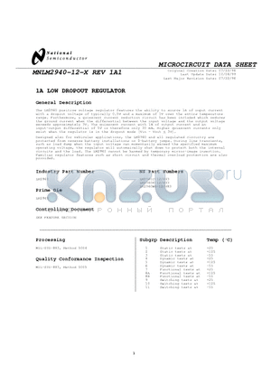 LM2940 datasheet - 1A LOW DROPOUT REGULATOR