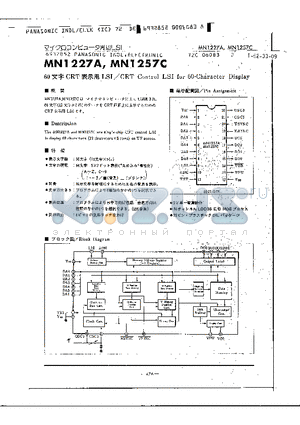 MN1257C datasheet - CRT Control LSI for 60-Character Display