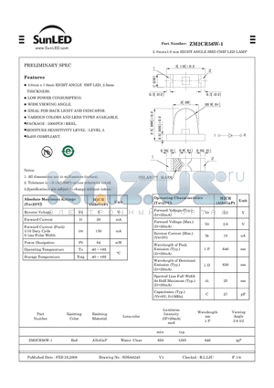 ZM2CR56W-1 datasheet - 3. 0mmx1.0 mm RIGHT ANGLE SMD CHIP LED LAMP