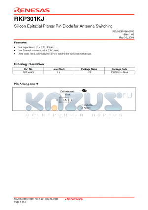 RKP301KJ datasheet - Silicon Epitaxial Planar Pin Diode for Antenna Switching