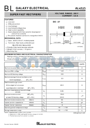 RL4ZZ datasheet - SUPER FAST RECTIFIERS