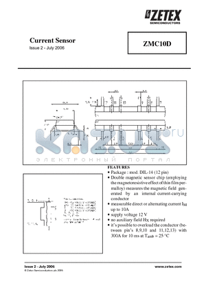 ZMC10D datasheet - Current Sensor