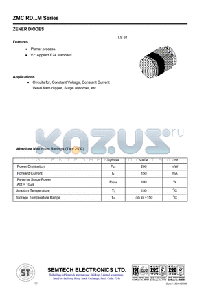 ZMCRD10MB datasheet - ZENER DIODES