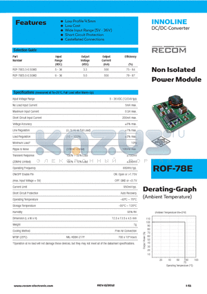 ROF-78E3.3-0.5SMD datasheet - Non Isolated Power Module