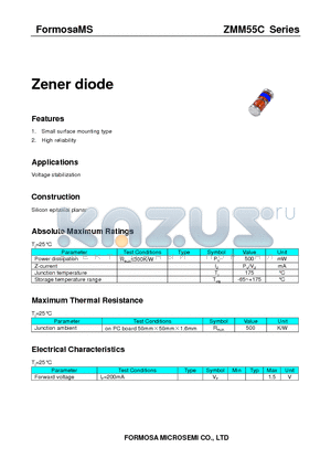 ZMM55A datasheet - Zener diode