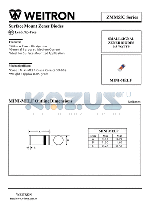 ZMM55C10 datasheet - Surface Mount Zener Diodes