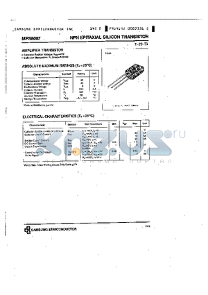 MPS8097 datasheet - NPN (AMPLIFIER TRANSISTOR)