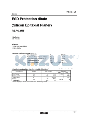 RSA6.1U5 datasheet - ESD Protection diode