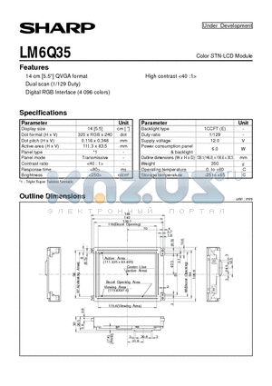 LM6Q35 datasheet - Color STN-LCD Module