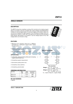 ZMT31 datasheet - ANGLE SENSOR