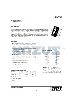 ZMT31TC datasheet - ANGLE SENSOR