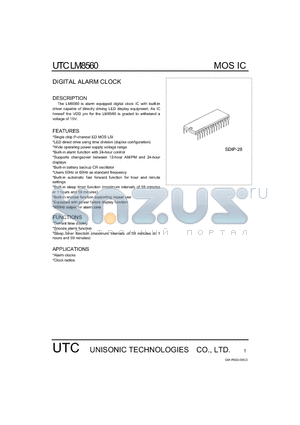 LM8560 datasheet - MOS IC