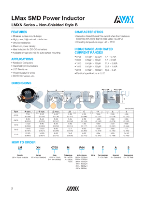 LMXN0705P390BTAS datasheet - LMax SMD Power Inductor