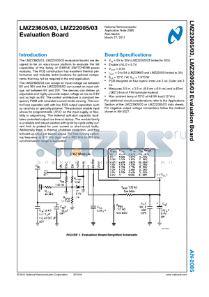 LMZ22003 datasheet - Evaluation Board to be an easy-to-use platform to evaluate