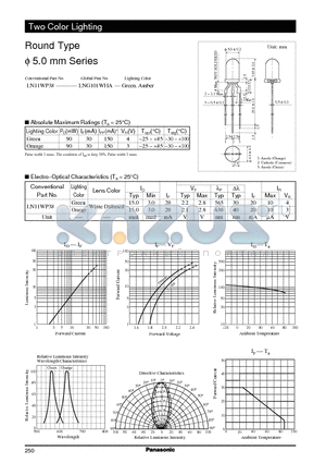 LNG101WHA datasheet - TWO COLOR LIGHTING