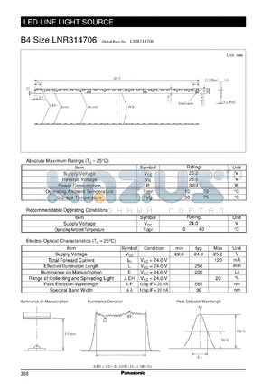 LNR314706 datasheet - LED LINE LIGHT SOURCE