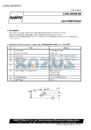 LPH-14918-09 datasheet - LED PRINTHEAD