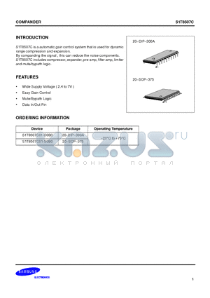 S1T8507C datasheet - Automatic gain control system