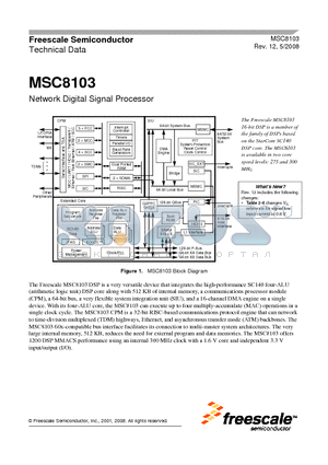 MSC8103_08 datasheet - Network Digital Signal Processor