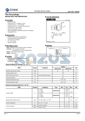 MSCD012SH datasheet - Thin flat package