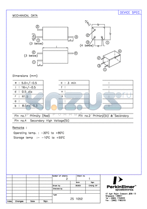 ZS1052-12 datasheet - ZS1052-12