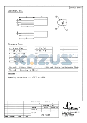 ZS1031 datasheet - ZS1031 DEVICE SPEC