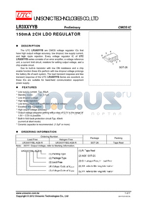 LR3XXYYB datasheet - 150mA 2CH LDO REGULATOR