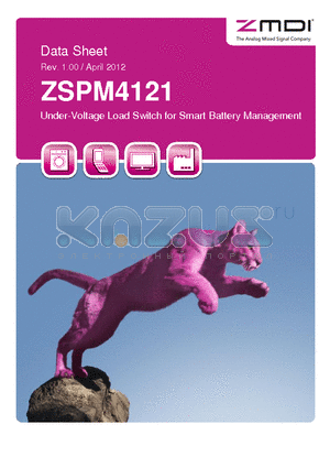 ZSPM4121AI1W30 datasheet - Under-Voltage Load Switch for Smart Battery Management