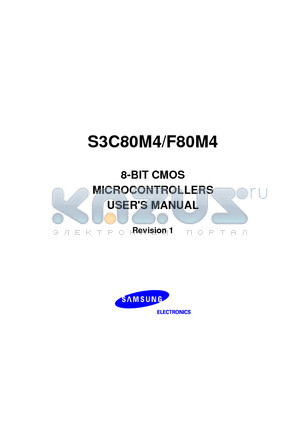 S3C80M4 datasheet - 8-BIT CMOS MICROCONTROLLERS USERS MANUAL