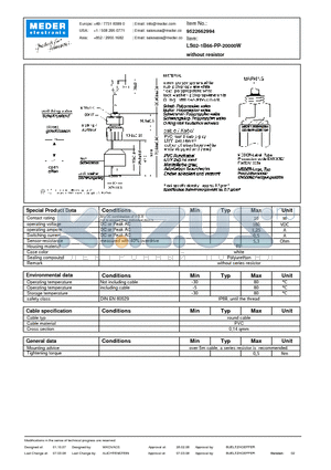 LS02-1B66-PP-20000W datasheet - LS Level Sensor