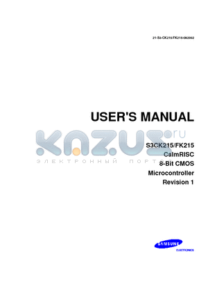 S3FK215 datasheet - CalmRISC 8-Bit CMOS Microcontroller