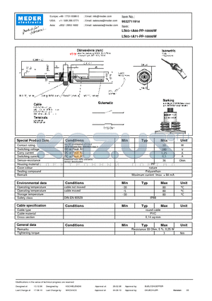 LS03-1A71-PP-10000W datasheet - LS Level Sensor