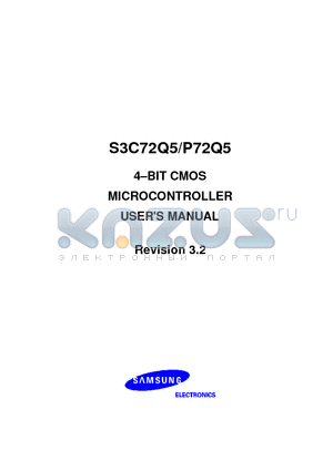 S3P72Q5 datasheet - 4-BIT CMOS MICROCONTROLLER