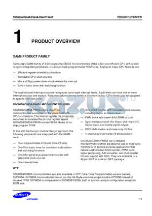 S3C8647 datasheet - 8-bit single-chip CMOS microcontroller