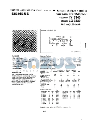 LS3340-LP datasheet - T1(3mm) LED LAMP